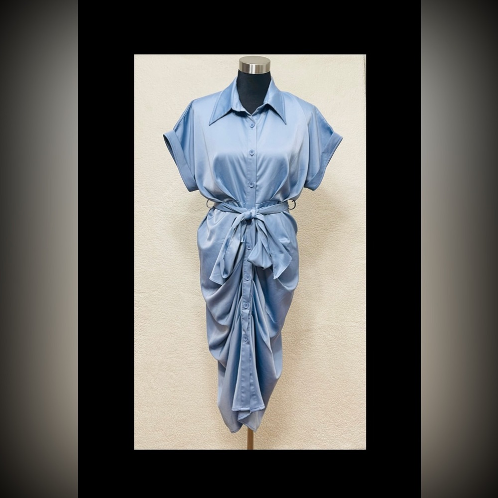 Women Ruched Sexy Dress Size M